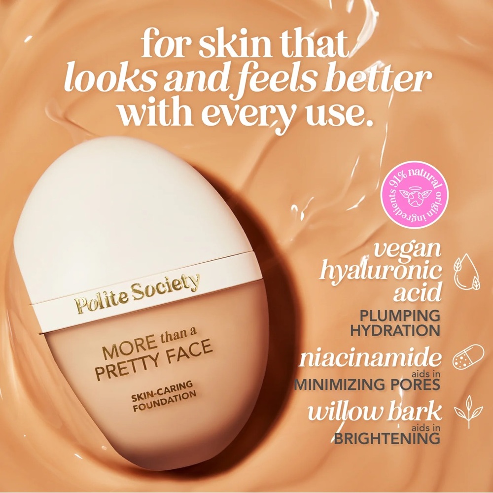 Polite Society More than a Pretty Face Foundation - Medium Neutral